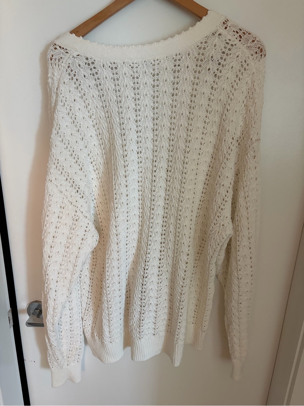 Wilfred Cream Openwork Button-Front Cardigan - Picture 7 of 7